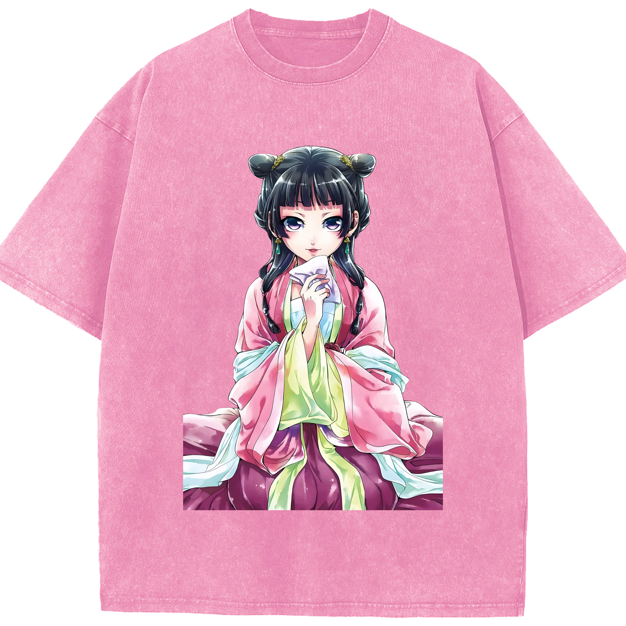 （画像用） 薬屋のひとりごと The Apothecary Diaries 綿100% ヴィンテージ風 半袖Tシャツ（フロントプリント）